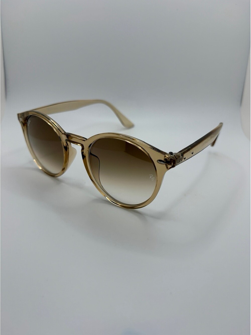 Ray-Ban RB2180 820/73A Clear Light Brown Round Sunglasses 51-20-145 Gradient